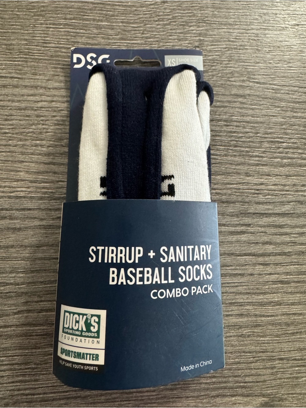 DSG Baseball/Softball Stirrup Sanitary Socks Combo Pack Sz XS Youth 9K-1Y Navy